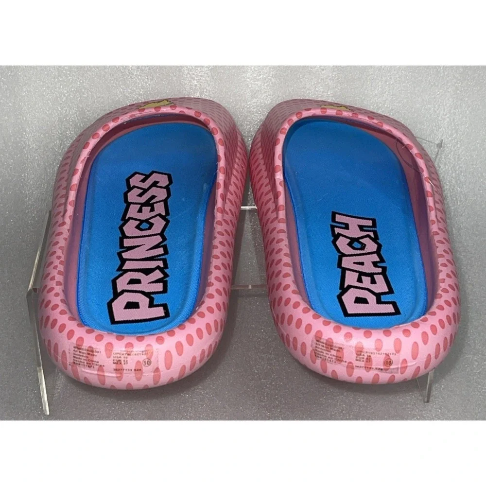Ground Up Princess Peach Slides Slip On Pink Sandals Super Mario Women's Size 10